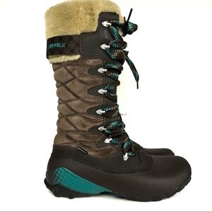 Merrell Women Winterbelle Peak Snow Insulated Waterproof Lace Up Boots Sz 7